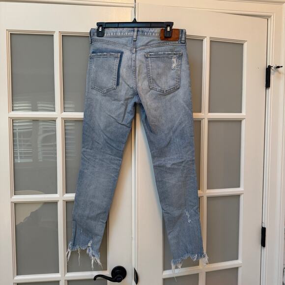 Moussy Vintage Altawoods Skinny Distressed Jeans in Light Blue Wash Size 27 - Picture 3 of 5